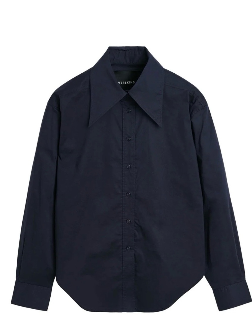 New Herskind Navy Size 6 Dara Cotton Shirt